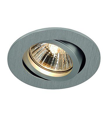 SLV 113466 NEW TRIA 68 GU10 ROUND Downlight, alu geb?rstet, max. 50W, inkl. Clipfedern