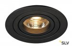 SLV 113490 NEW TRIA GU10 ROUND Downlight, mattschwarz, max. 50W, inkl. Clipfedern