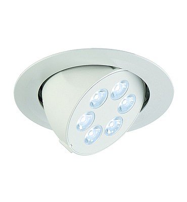 SLV 113620 TRITON 6 GIMBLE светильник встраиваемый с 6 PowerLED по 1Вт, 4000K, 395lm, 25°, 350mA, белый SLV 113620 TRITON 6 GIMBLE светильник встраиваемый с 6 PowerLED по 1Вт, 4000K, 395lm, 25°, 350mA, белый