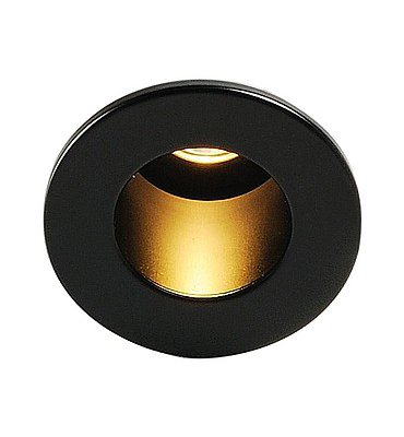 SLV 113670 TRITON MINI LED HORN Down- light, rund, schwarz, 1W LED, warmweiss