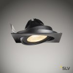 SLV 113830 NEW TRIA ES111 SQUARE Einbau- leuchte, schwarz, GU10, max. 75W, inkl. Blattfedern