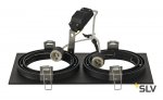 SLV 113840 NEW TRIA ES111 SQUARE Einbau- leuchte, schwarz, GU10, max. 2x75W, inkl. Clipfedern