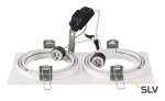 SLV 113841 NEW TRIA ES111 SQUARE Einbau- leuchte, weiss, GU10, max. 2x75W, inkl. Clipfedern