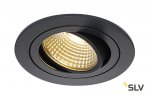 SLV 113870 NEW TRIA DL ROUND Set Downlight, mattschwarz, 6W, 38°,2700K,inkl. Treiber,Clipf.