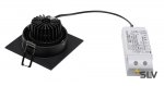 SLV 113880 NEW TRIA DL SQUARE Set Downlight, mattschwarz, 6W, 38°,2700K,inkl. Treiber,Clipf.
