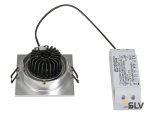 SLV 113886 NEW TRIA LED DL SQUARE Set, Downlight, alu-brushed,6W,38°, 2700K, inkl. Treiber, Clipfed.