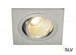 SLV 113886 NEW TRIA LED DL SQUARE Set, Downlight, alu-brushed,6W,38°, 2700K, inkl. Treiber, Clipfed.