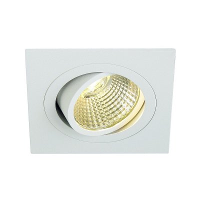 SLV 113911 NEW TRIA LED DL SQUARE Set, Downlight, mattweiss, 6W, 38°, 3000K, inkl. Treiber, Clipfed.