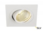 SLV 113911 NEW TRIA LED DL SQUARE Set, Downlight, mattweiss, 6W, 38°, 3000K, inkl. Treiber, Clipfed.