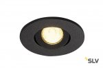 SLV 113970 NEW TRIA MINI DL ROUND Set Downlight, mattschwarz, 30°, 3000K, inkl. Treiber, Clipfed.