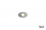 SLV 113976 NEW TRIA MINI DL ROUND Set Downlight, alu-brushed, 30°, 3000K, inkl. Treiber, Clipfed.