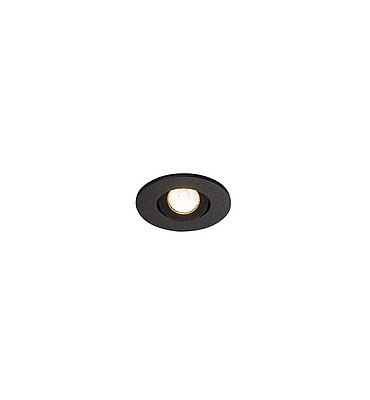 SLV 113980 NEW TRIA MINI DL ROUND Downlight, mattschwarz, 30°, 3000K, inkl. MI-Stecker,Clipf.
