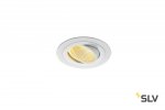 SLV 114221 NEW TRIA LED DL ROUND Set, mattweiss, 12W, 38°, 2700K, inkl. Treiber, Clipfed.