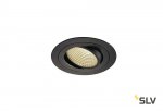 SLV 114230 NEW TRIA LED DL ROUND Set, mattschwarz, 12W, 38°, 3000K, inkl. Treiber, Clipfed.