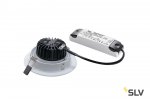 SLV 114231 NEW TRIA LED DL ROUND Set, mattweiss, 12W, 38°, 3000K, inkl. Treiber, Clipfed.