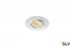 SLV 114231 NEW TRIA LED DL ROUND Set, mattweiss, 12W, 38°, 3000K, inkl. Treiber, Clipfed.