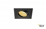 SLV 114240 NEW TRIA LED DL SQUARE Set, mattschwarz, 12W, 38°, 2700K, inkl. Treiber, Clipfed.