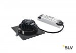 SLV 114250 NEW TRIA LED DL SQUARE Set, mattschwarz, 12W, 38°, 3000K, inkl. Treiber, Clipfed.