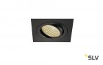SLV 114250 NEW TRIA LED DL SQUARE Set, mattschwarz, 12W, 38°, 3000K, inkl. Treiber, Clipfed.