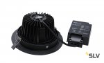 SLV 114260 NEW TRIA LED DL ROUND Set, mattschwarz, 25W, 30°, 2700K, inkl. Treiber, Clipfed.