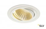SLV 114261 NEW TRIA LED DL ROUND Set, mattweiss, 25W, 30°, 2700K, inkl. Treiber, Clipfed.