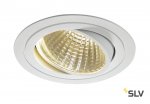 SLV 114271 NEW TRIA LED DL ROUND Set, mattweiss, 25W, 30°, 3000K, inkl. Treiber, Clipfed.