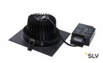 SLV 114280 NEW TRIA LED DL SQUARE Set, mattschwarz, 25W, 30°, 2700K, inkl. Treiber, Clipfed.