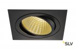 SLV 114280 NEW TRIA LED DL SQUARE Set, mattschwarz, 25W, 30°, 2700K, inkl. Treiber, Clipfed.