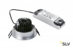 SLV 114386 NEW TRIA 68 LED DL ROUND Set, alu-brushed, 9W, 38°, 3000K, inkl. Treiber