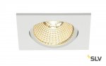 SLV 114391 NEW TRIA 68 LED DL SQUARE Set, mattweiss, 9W, 38°, 3000K, inkl. Treiber