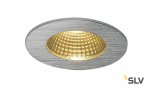 SLV 114426 PATTA-I, Deckeneinbauleuchte, rund, alu-brushed, 38°, 3000K, inkl. Treiber