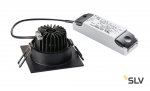 SLV 114430 PATTA-I, Deckeneinbauleuchte, eckig, mattschwarz, 38°, 3000K, inkl. Treiber