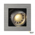 SLV 115516 KADUX 1 GU10 Downlight, eckig, alu brushed, max. 50W
