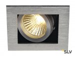 SLV 115516 KADUX 1 GU10 Downlight, eckig, alu brushed, max. 50W