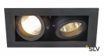 SLV 115520 KADUX 2 GU10 Downlight, eckig, mattschwarz, max. 2x50W