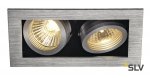 SLV 115526 KADUX 2 GU10 Downlight, eckig, alu brushed, max. 2x50W
