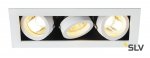 SLV 115531 KADUX 3 GU10 Downlight, eckig, mattweiss, max. 3x50W