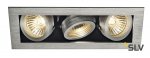 SLV 115536 KADUX 3 GU10 Downlight, eckig, alu brushed, max. 3x50W