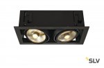 SLV 115550 KADUX 2 ES111 Downlight, eckig, mattschwarz, max. 2x75W