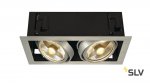 SLV 115556 KADUX 2 ES111 Downlight, eckig, alu brushed, max. 2x75W