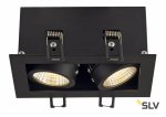 SLV 115710 KADUX LED DL Set, mattschwarz, 2x9W, 38°, 3000K, inkl. Treiber