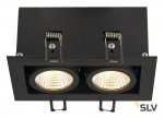 SLV 115710 KADUX LED DL Set, mattschwarz, 2x9W, 38°, 3000K, inkl. Treiber