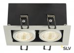 SLV 115711 KADUX LED DL Set, mattweiss, 2x9W, 38°, 3000K, inkl. Treiber