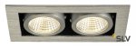 SLV 115716 KADUX LED DL Set, alu-brushed, 2x9W, 38°, 3000K, inkl. Treiber