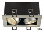 SLV 115716 KADUX LED DL Set, alu-brushed, 2x9W, 38°, 3000K, inkl. Treiber