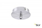 SLV 132605 Deckenrosette, 1 Ausgang, rund, chrome, inkl. Zugentlastung