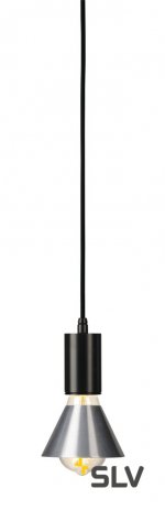 132690 SLV FITU E27 PD-2 светильник подвесной 5m для лампы E27 60Вт макс., без основания, черный
