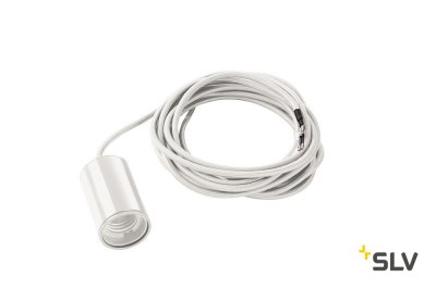 132691 SLV FITU E27 PD-2 светильник подвесной 5m для лампы E27 60Вт макс., без основания, белый 132691 SLV FITU E27 PD-2 светильник подвесной 5m для лампы E27 60Вт макс., без основания, белый
