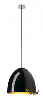 SLV 133070 PARA CONE 40 Pendelleuchte, rund, schwarz/gold, E27 max. 60W