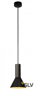 SLV 133300 PHELIA Pendelleuchte, schwarz, D175/H255, E27, max. 23W